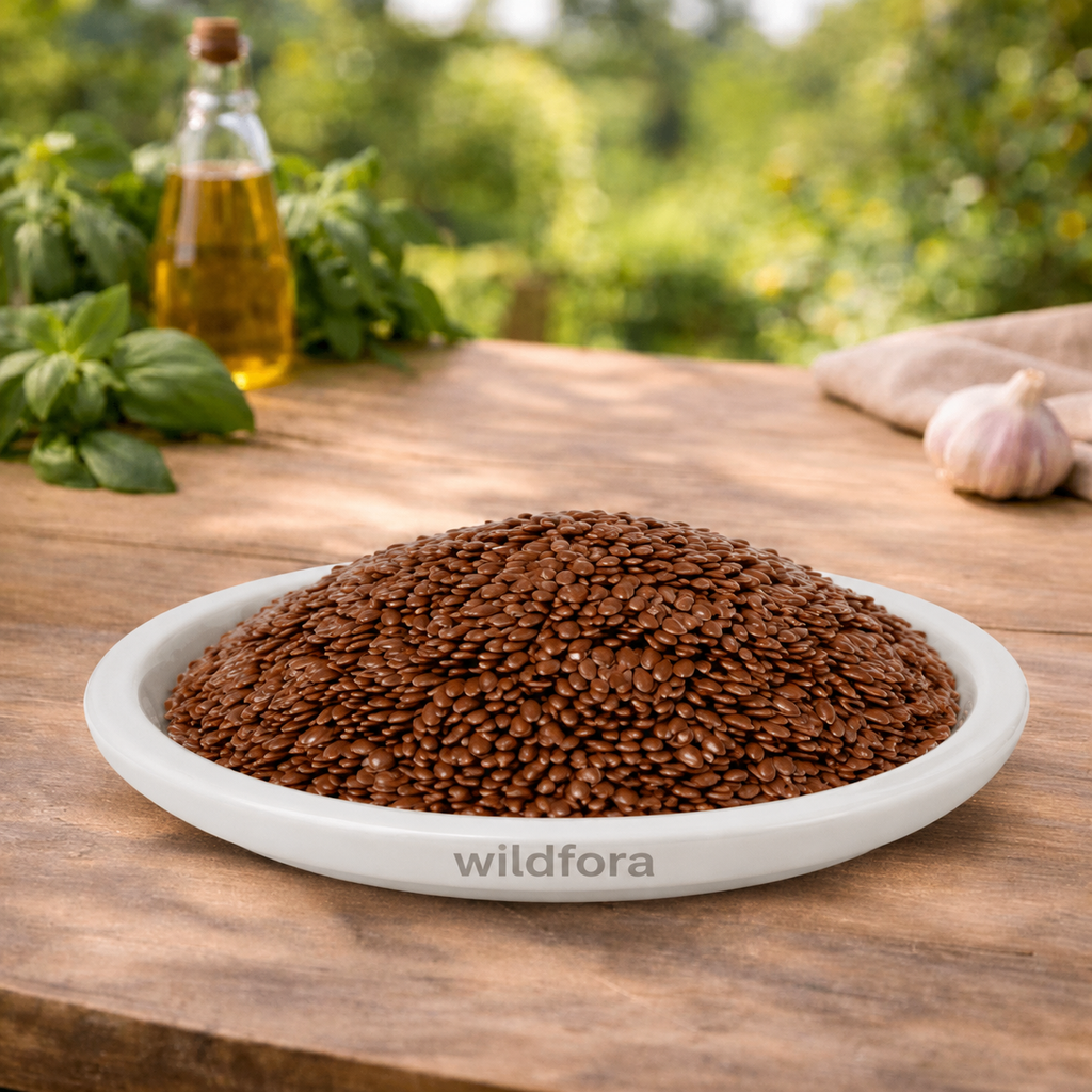 Roasted Flax Seeds (Linum usitatissimum) - Premium Whole Roasted Linseed | Food Grade Edible Seeds