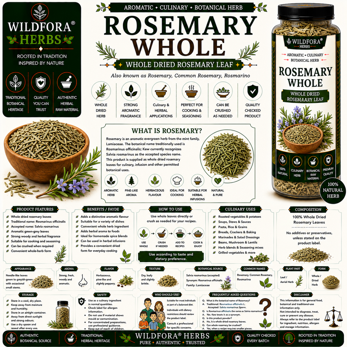 Rosemary Rosmarinus Officinalis Whole