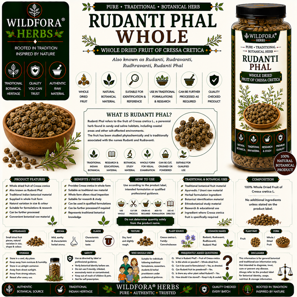 Rudanti Phal Cressa Cretica Rudravanti Phal Whole