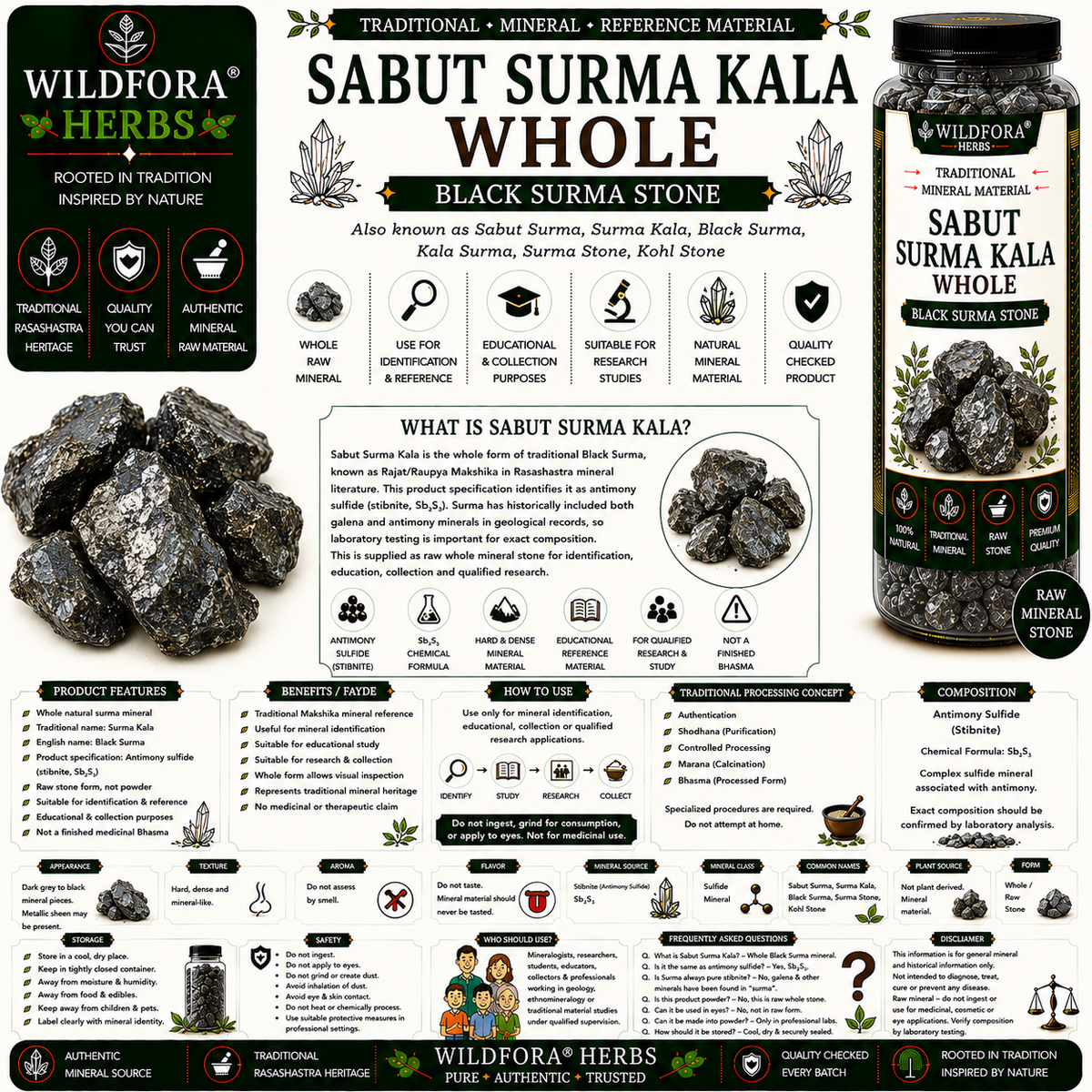 Sabut Surma Kala Black Surma Whole