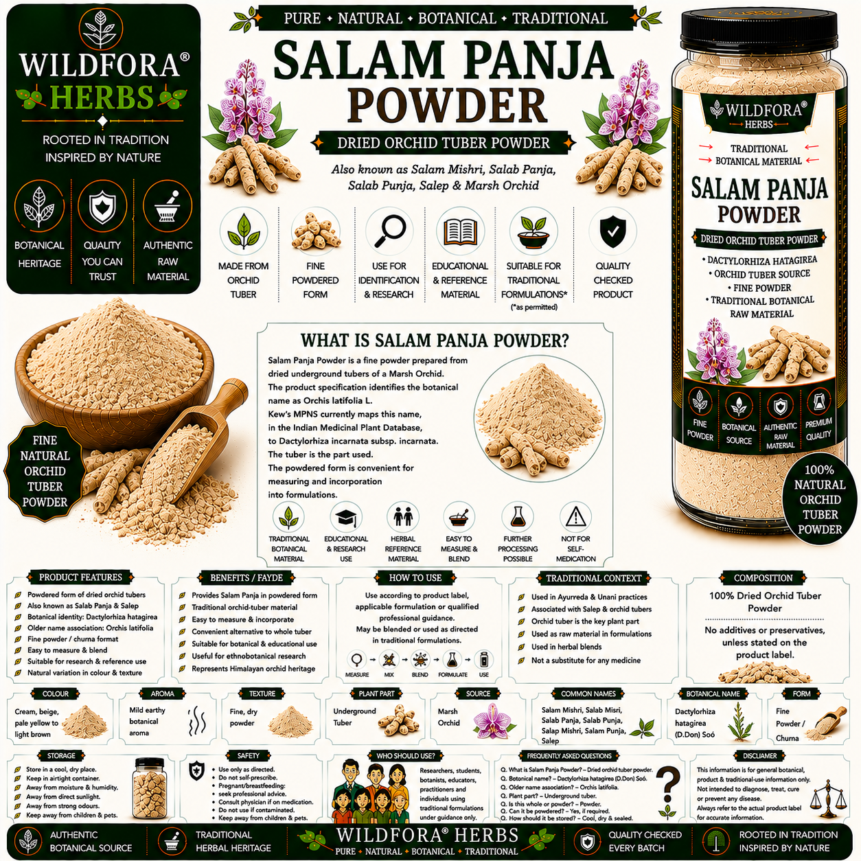 Salam Panja Powder Marsh Orchid | Salab Punja Churna