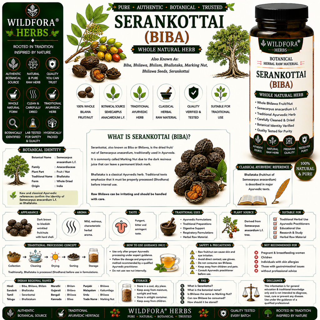 Serankottai Biba (Bhilawa): Uses, Benefits, Ayurveda & Safety