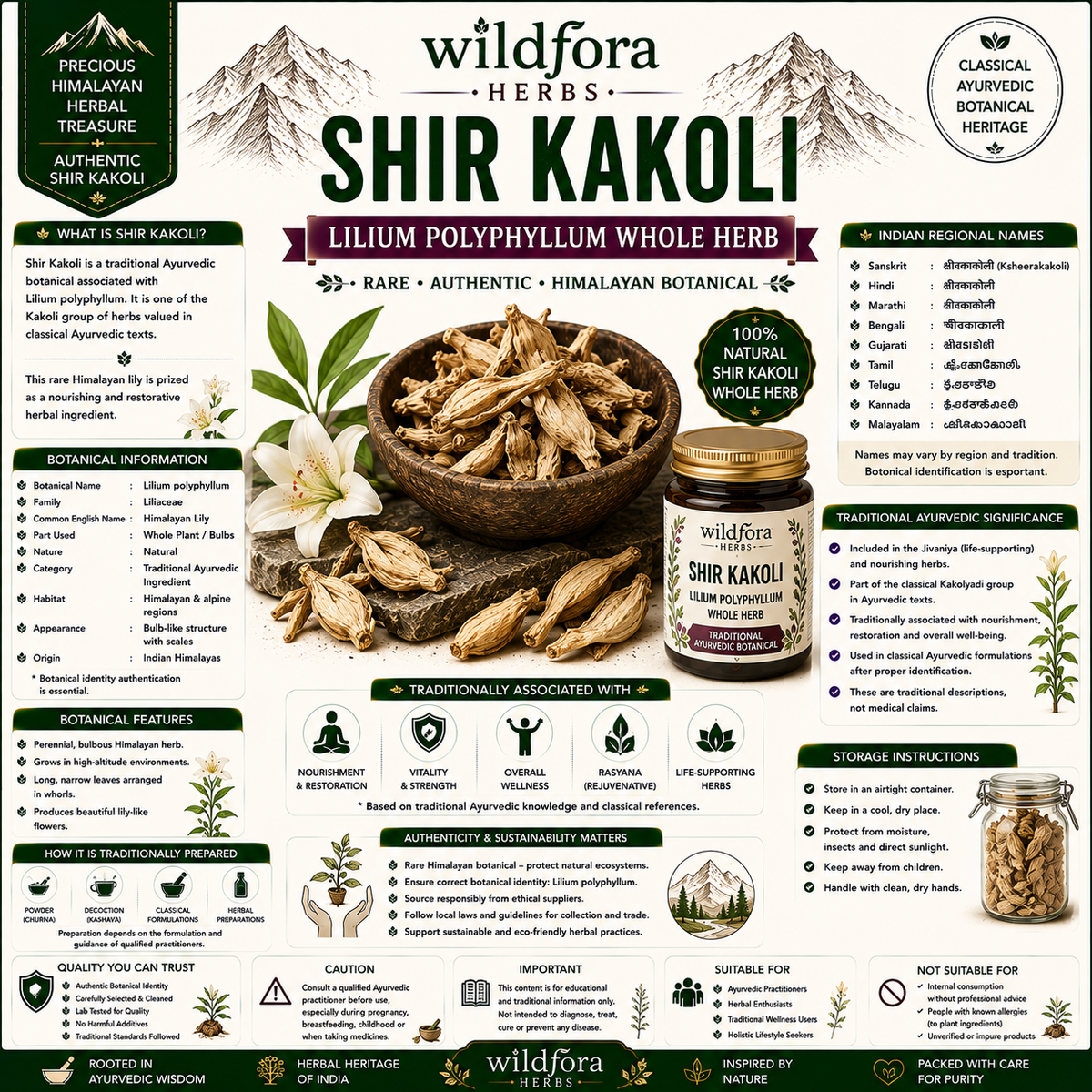 Shir Kakoli Lilium Polyphyllum Whole