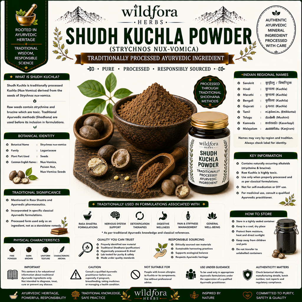 Shudh Kuchla Powder Strychnos Nux Vomica Seeds