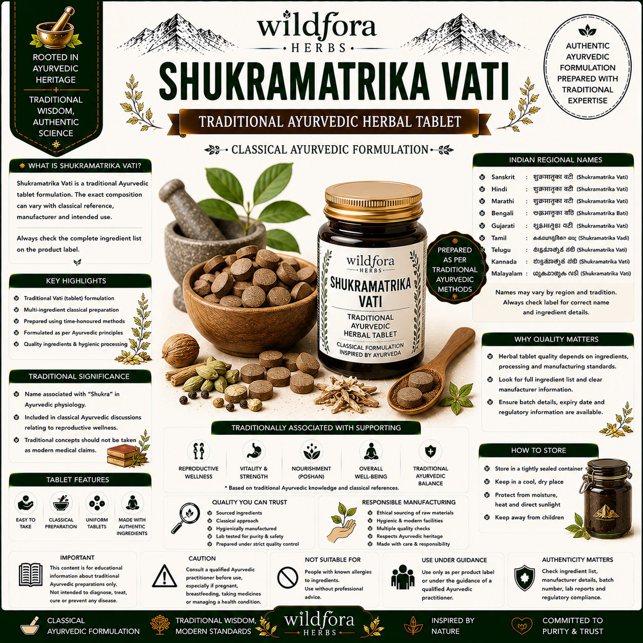 Shukramatrika Vati Shukramatrika Bati | Ayurvedic Herbal Tablet