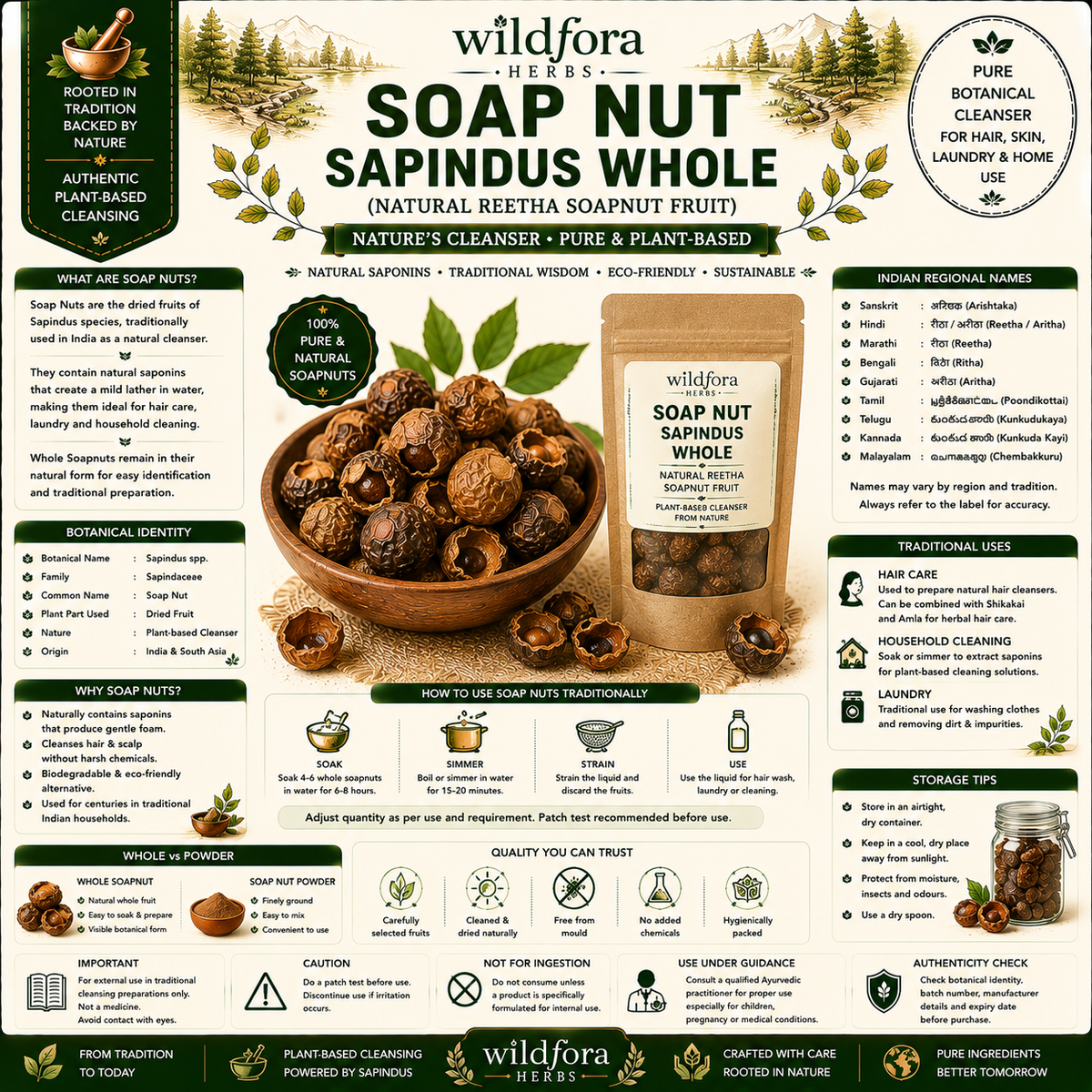 Soap Nut Sapindus Whole Natural Reetha Soapnut Herbal Fruit