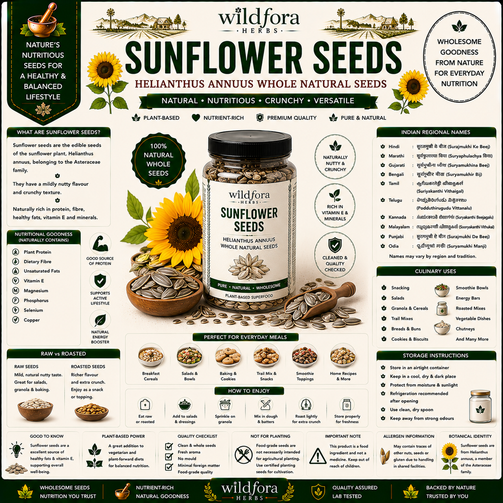 Sunflower Seeds Helianthus Annuus Whole
