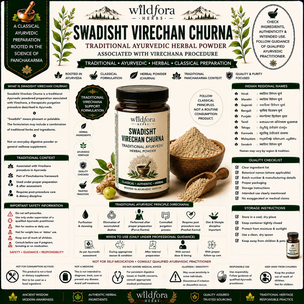 Swadisht Virenchan Churna Ayurvedic Herbal Powder
