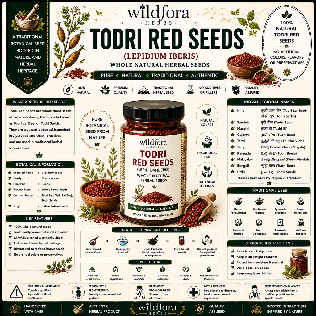 Todri Red Seeds Lepidium Iberis Whole Natural Herbal Seeds