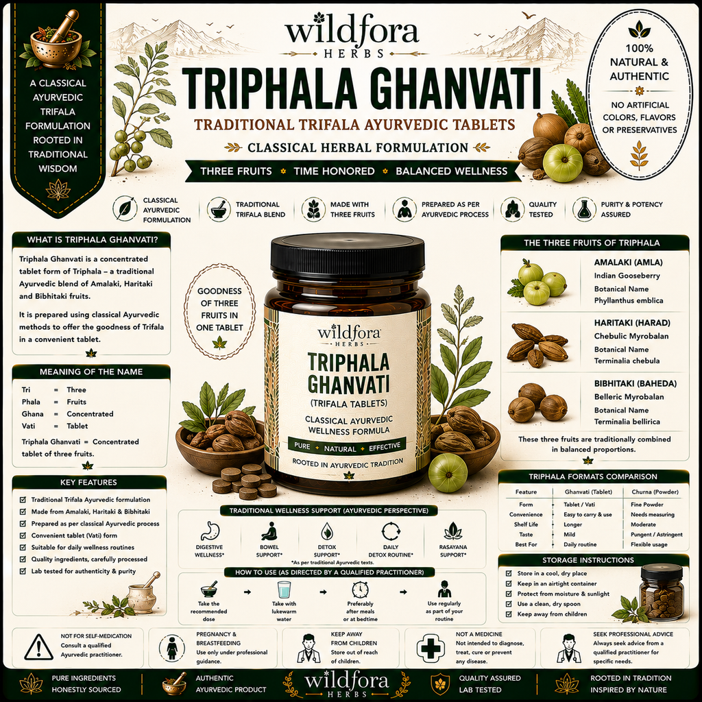Triphala Ghanvati (Trifala Tablets) – Herbal Tablet Inspired by the Wild Forest