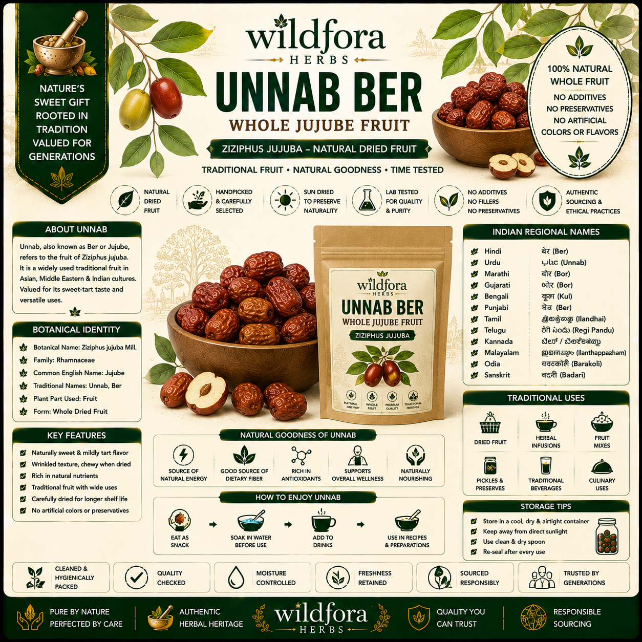 Unnab Ber Jujube Ziziphus Jujuba Whole