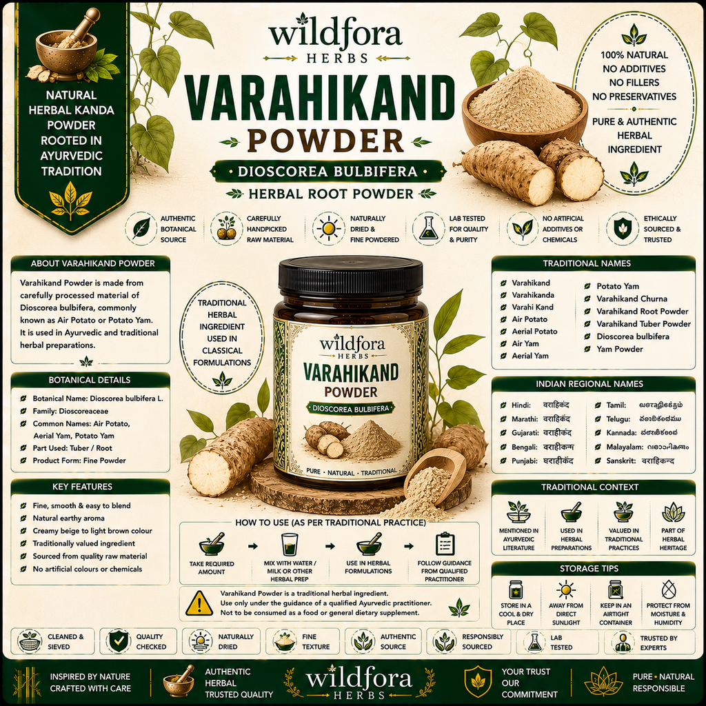 Varahikand Powder Dioscorea bulbifera | Herbal Root Powder