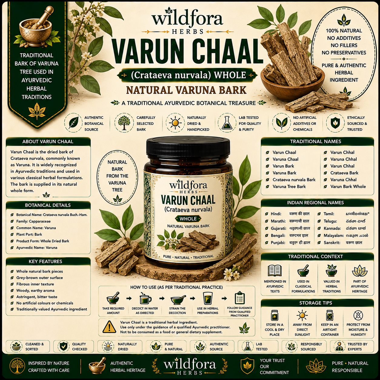 Varun Chaal Crataeva Nurvala Whole Natural Varun Chaal Herbal Bark