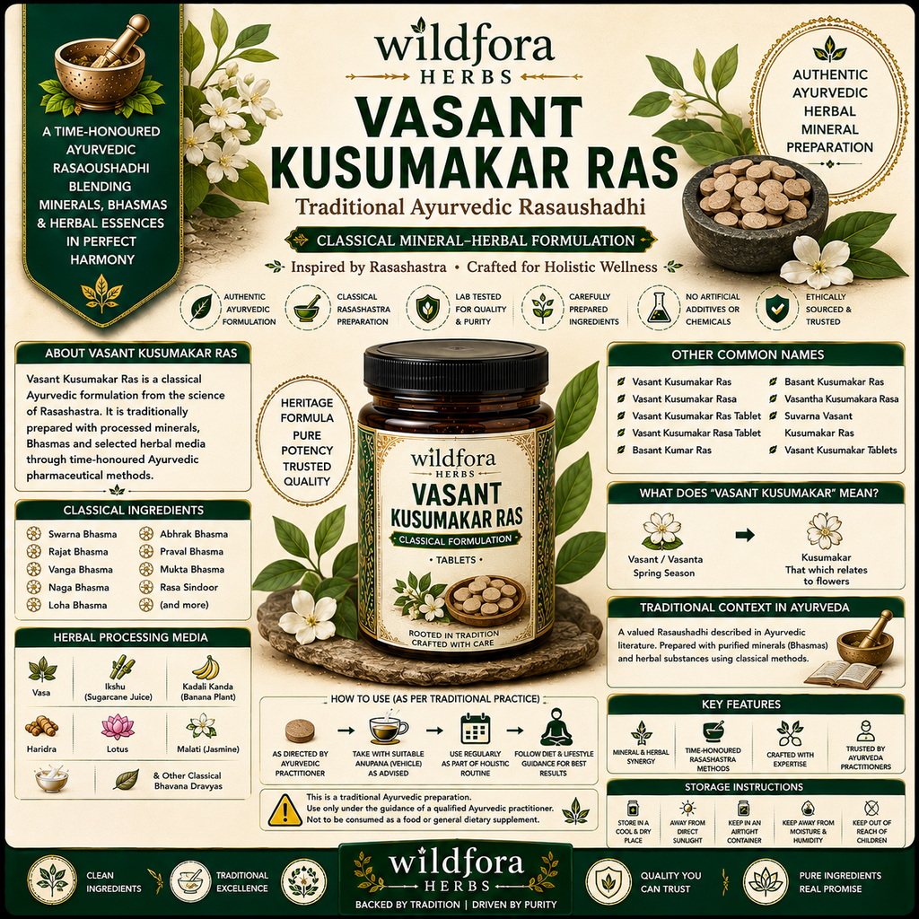 Vasant Kusumakar Ras (S.U) – Basant Kumar Tablet – Herbal Tablet Inspired by the Wild Forest
