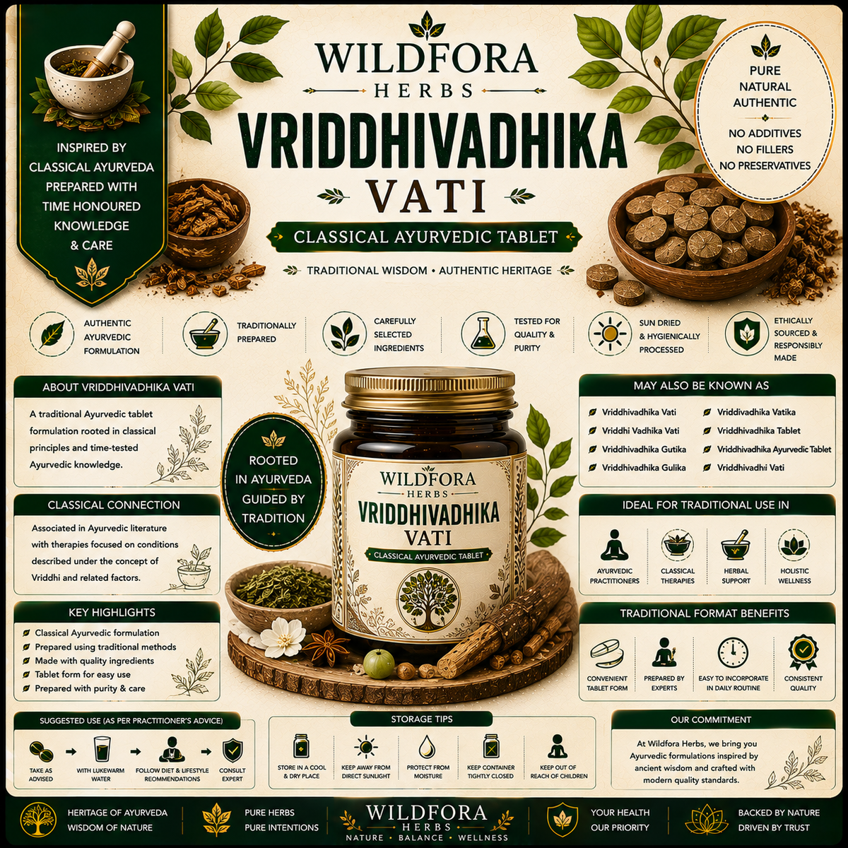 Vriddhivadhika Vati – Herbal Tablet Inspired by the Wild Forest