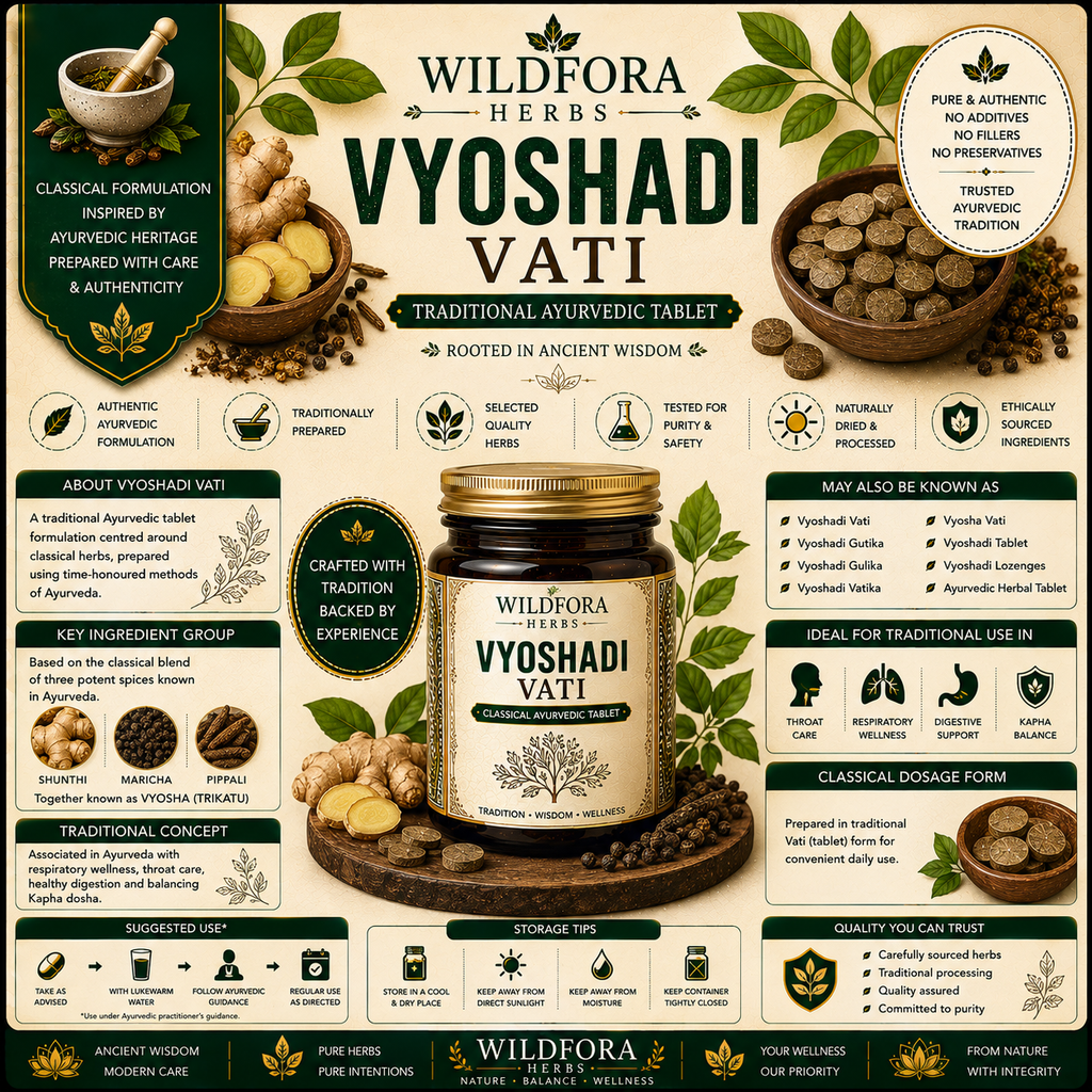 Vyoshadi Vati – Herbal Tablet Inspired by the Wild Forest