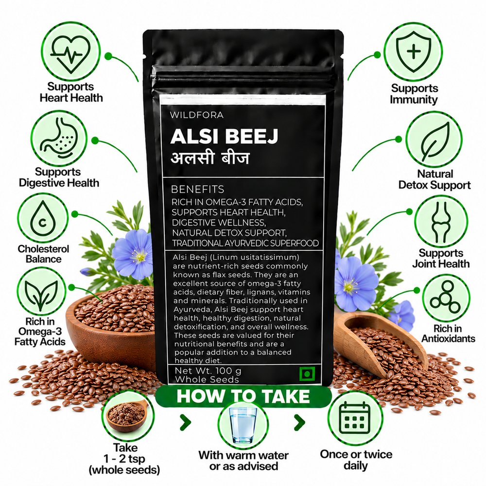 Alsi Beej / Flax Seed Whole Linum Usitatissimum Natural Herbal Seeds Benefits