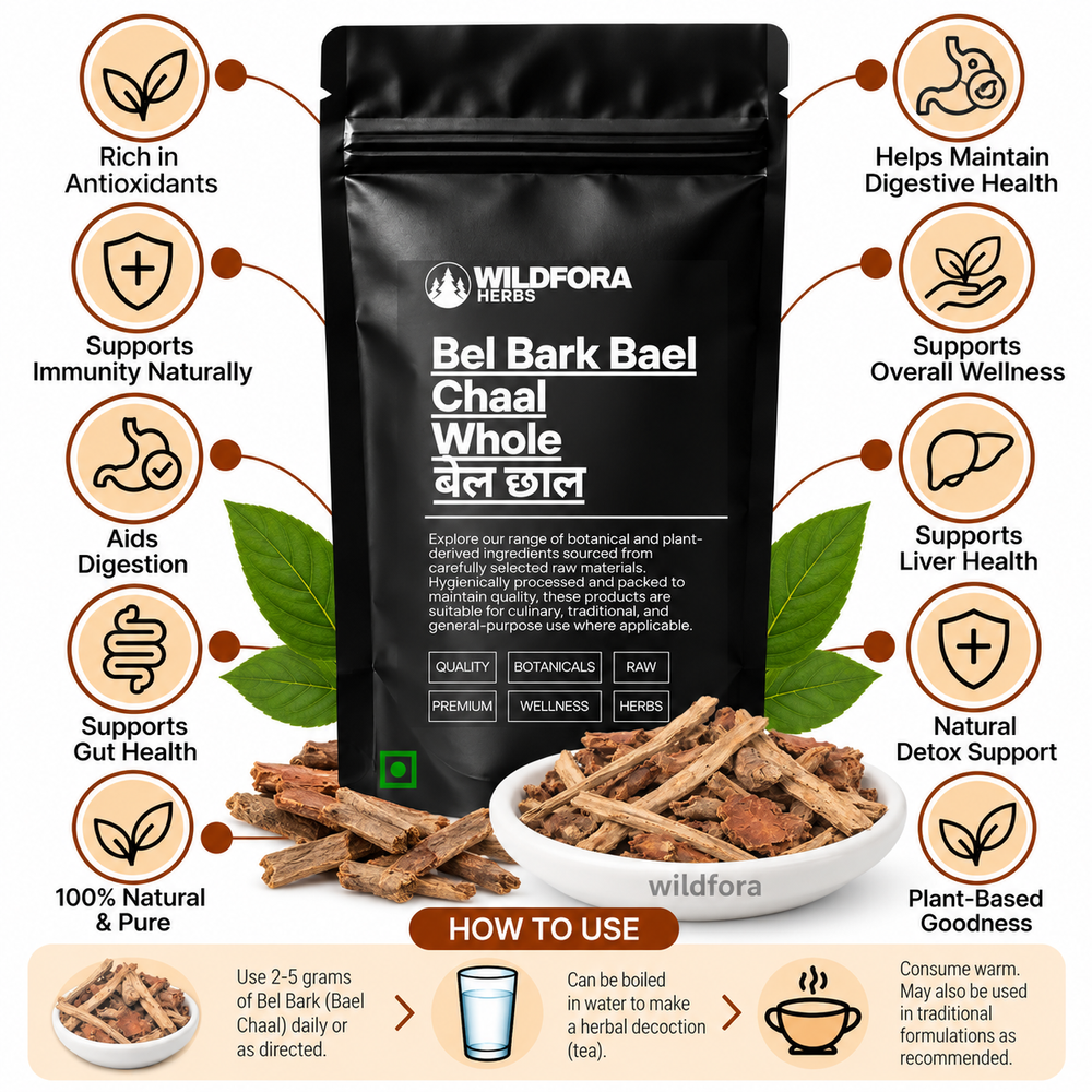 Bel Bark Bael Chaal Aegle Marmelos Whole Herbal Product for Traditional Use Benefits