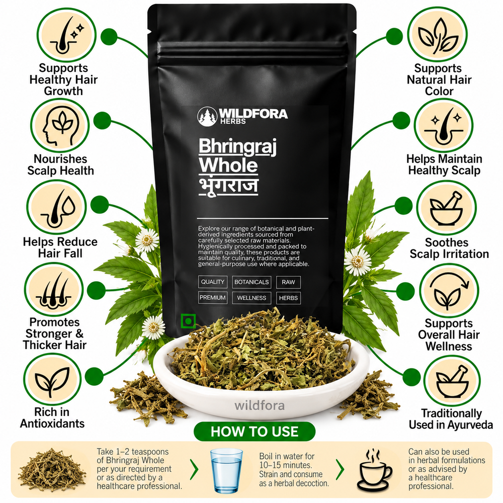Bhringraj Whole Eclipta Prostrata Natural Herbal Plant Benefits