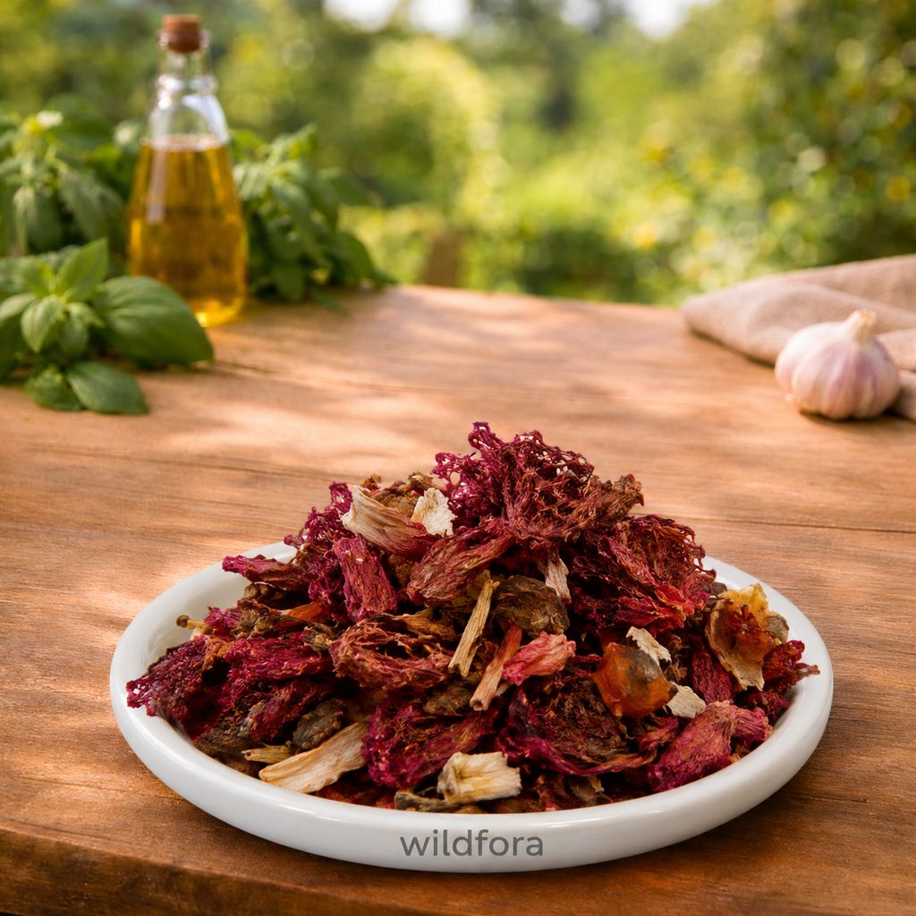 Gudhal Flower Red Powder (Hibiscus rosa-sinensis) - Premium Lal Hibiscus Flower Churna | Botanical Ingredient